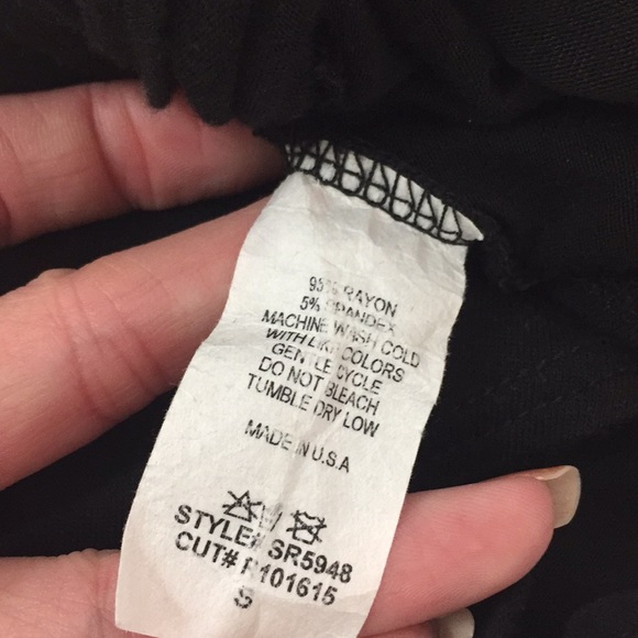 Black Deep-V Cut Bodysuit White Accent Size S - Picture 7 of 8